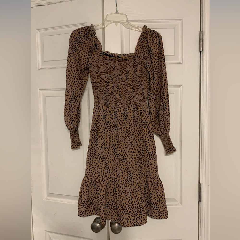 Ava James Cheetah Pattern Dress